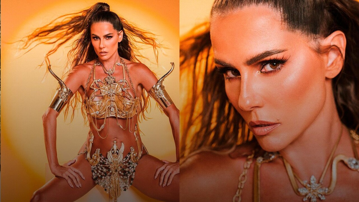 Deborah Secco Surge Toda De Dourado Em Clima De Carnaval Esquentando