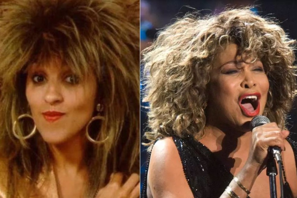 Regina Casé como Tina Pepper, personagem de Cambalacho, que homenageava Tina Turner — Foto: Reprodução/Divulgação