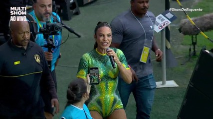 Ivete Sangalo agita Maracanã antes de amistoso da seleção entre Brasil x Panamá