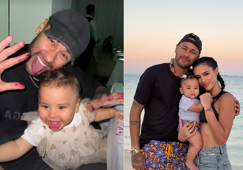 Bruna Biancardi compartilhar foto de Mavie e Neymar após jantar — Foto: Reprodução/Instagram