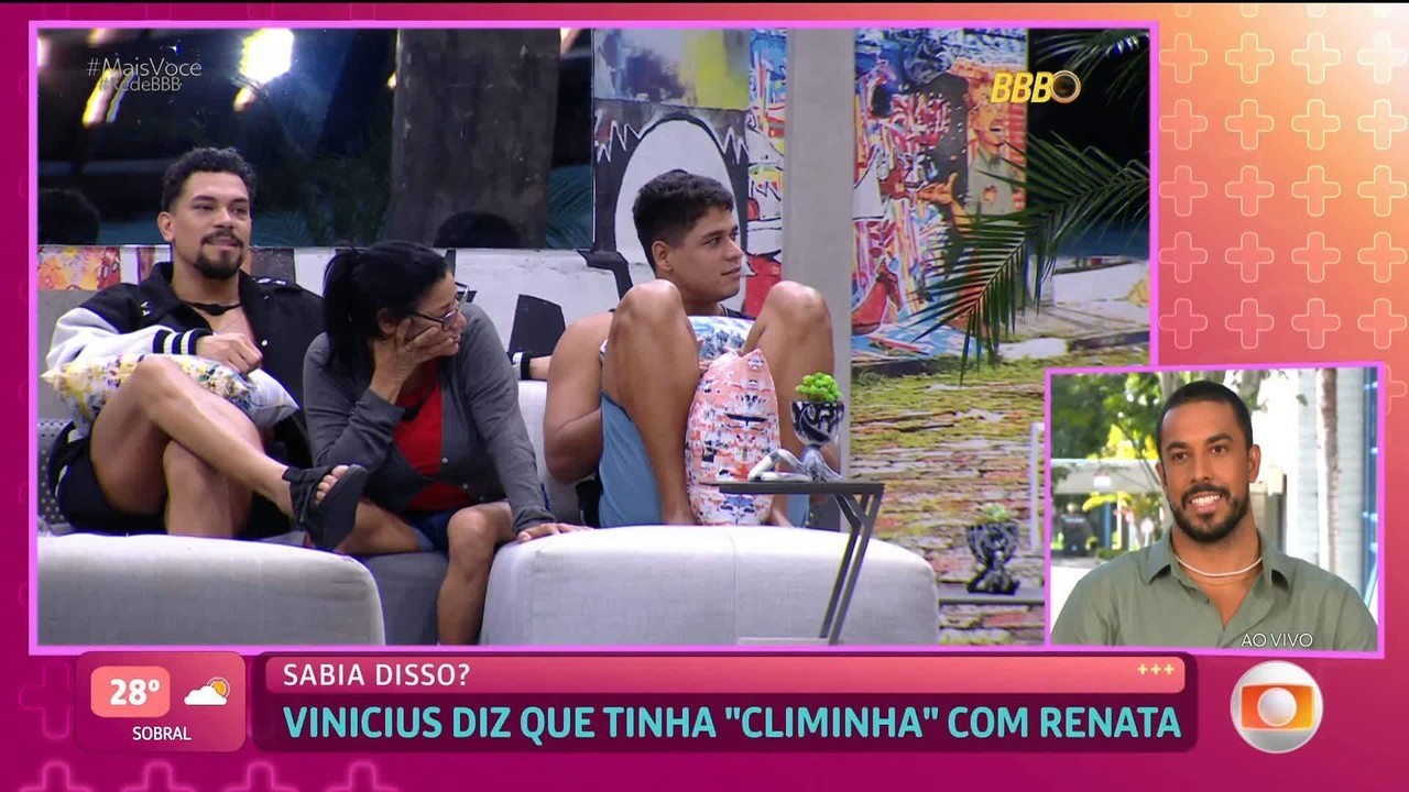 Maike vê Vinícius falando sobre Renata e brinca sobre 'flerte': 'Cheguei mais rápido'