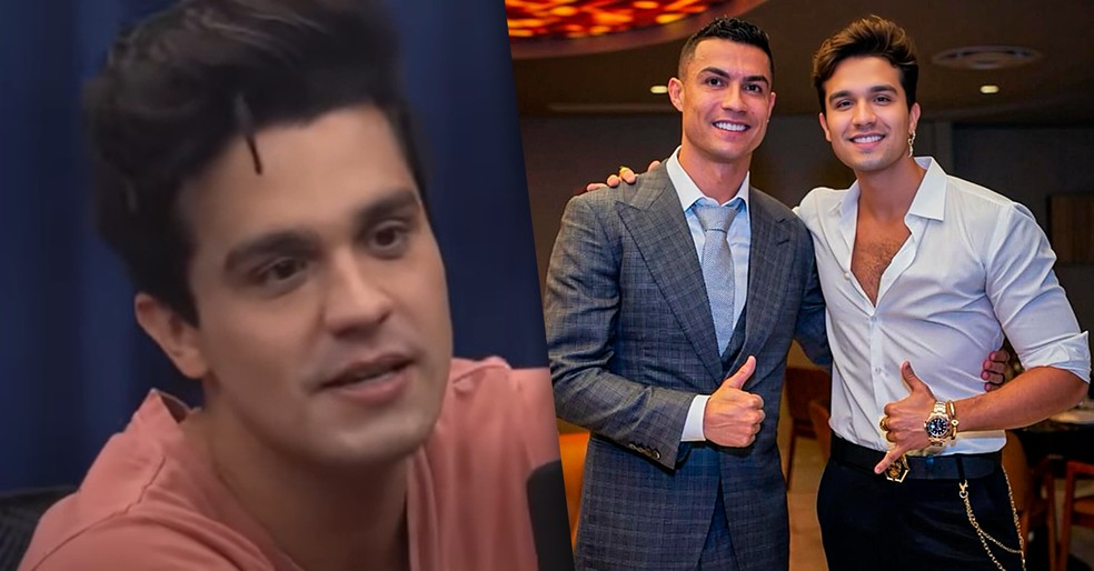 Luan Santana contou como conheceu Cristiano Ronaldo em entrevista — Foto: YouTube/Instagram