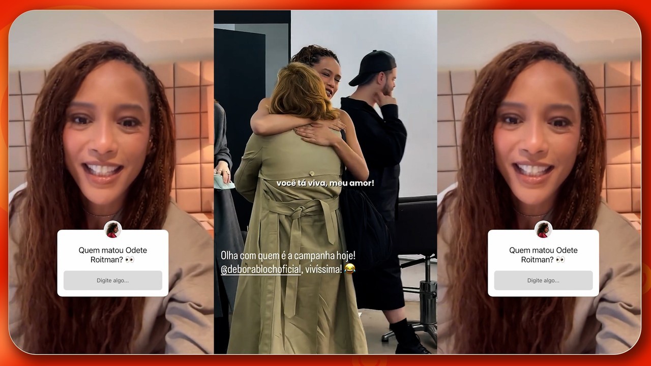 Taís Araujo e Debora Bloch se reencontram em gravação: 'Vivíssima'