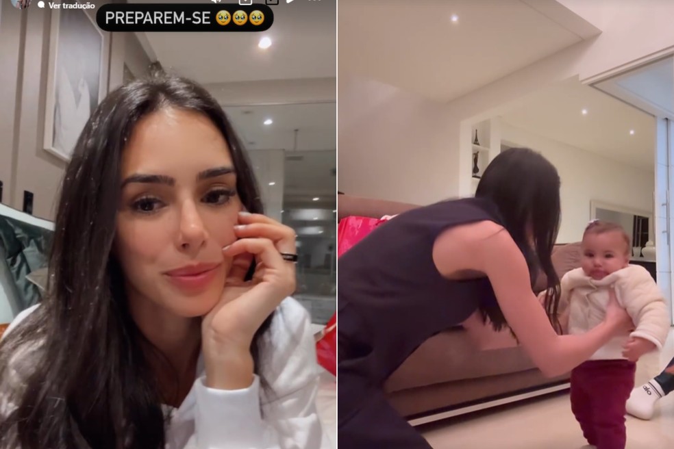 Bruna Biancardi mostra primeiros passos de Mavie — Foto: Instagram