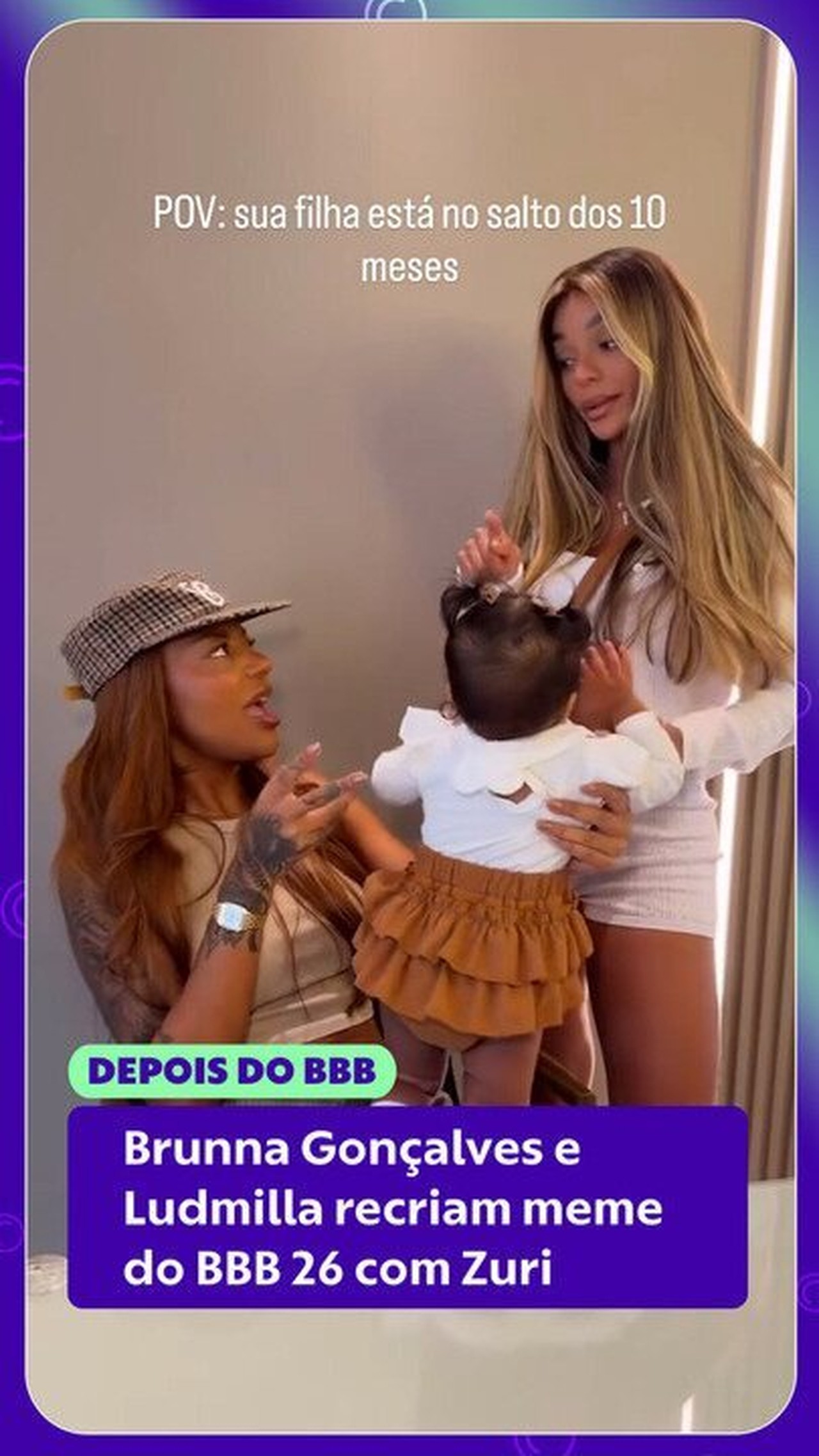 Brunna Gonçalves e Ludmilla recriam meme do BBB 26 com Zuri