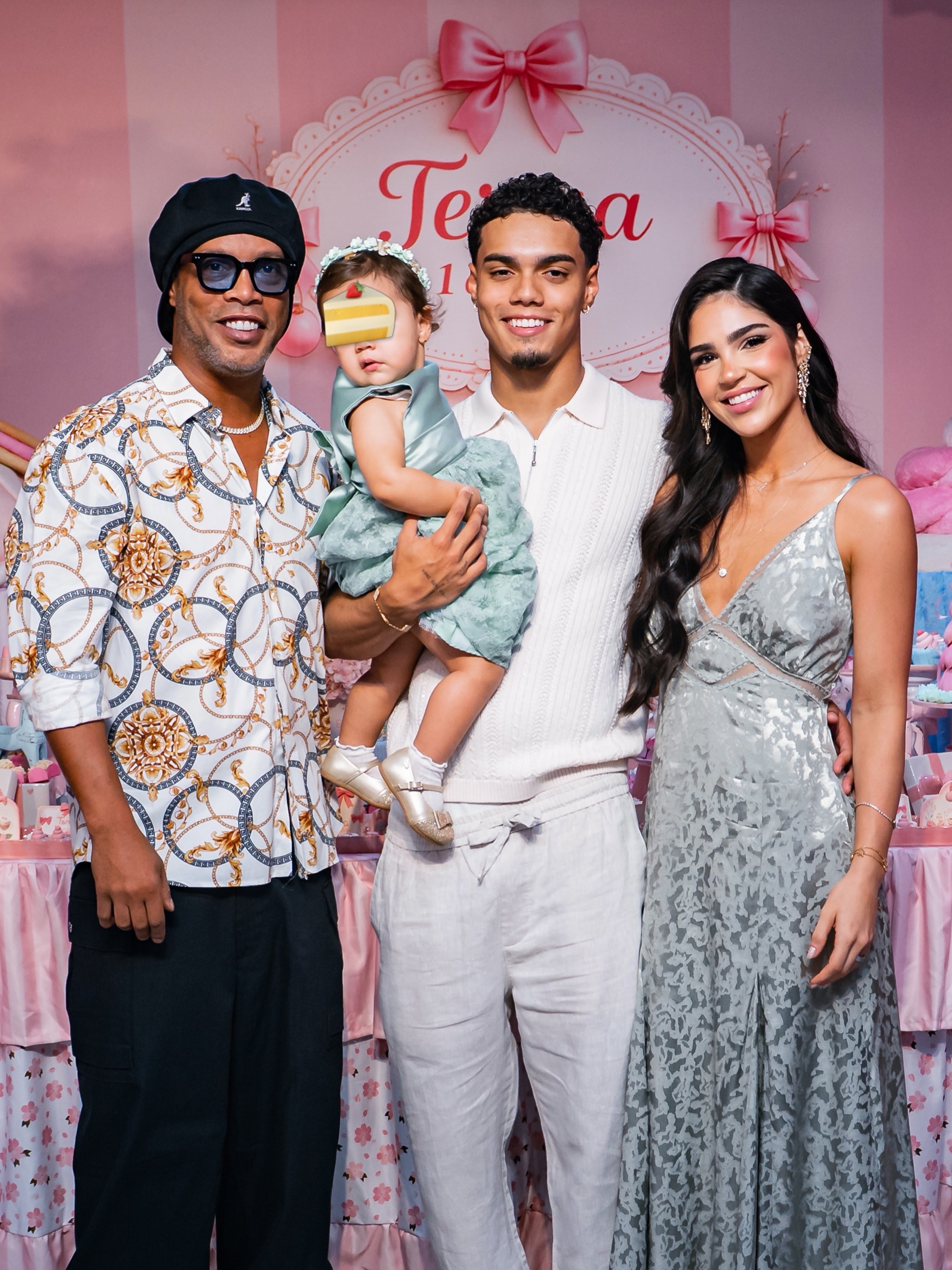 Giovanna Buscacio celebra o 1 ano da filha, Teresa, neta de Ronaldinho Gaúcho
