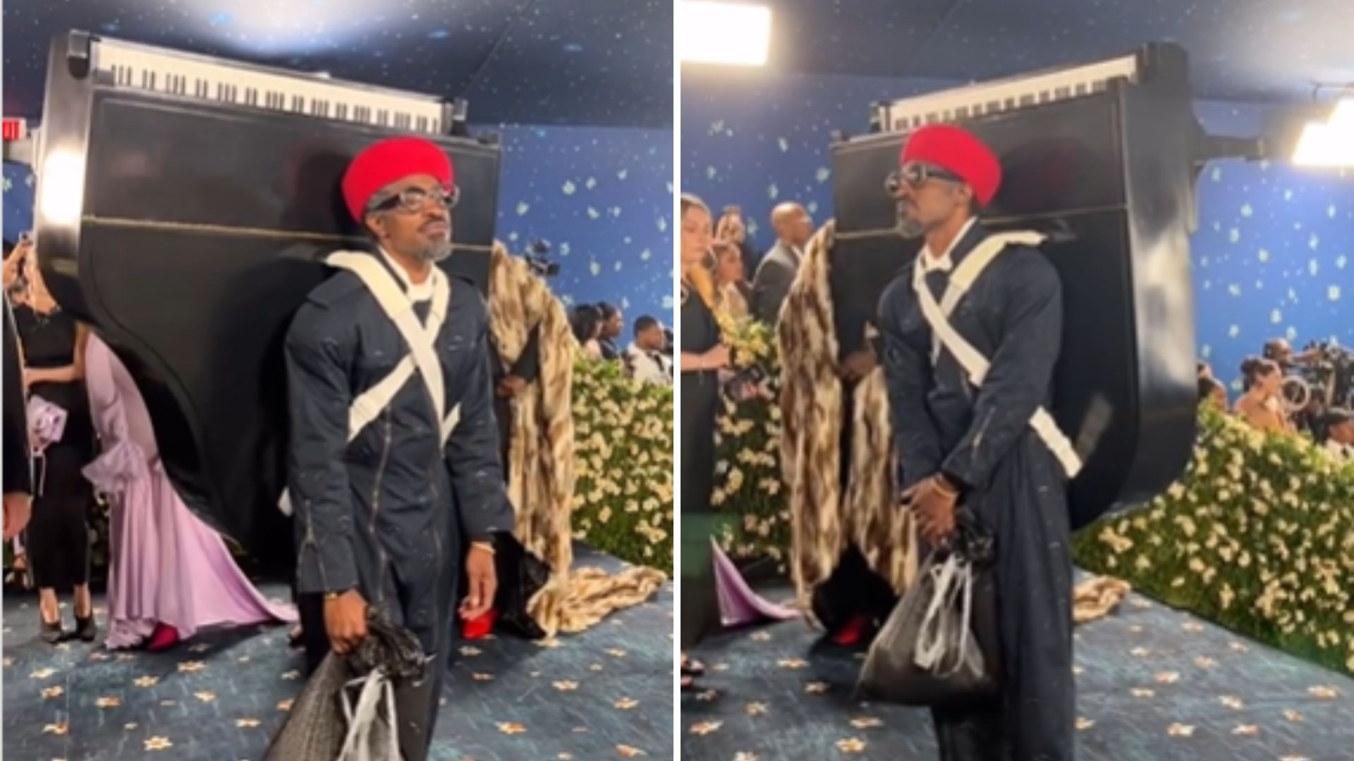 Lembra dele? Cantor do hit 'Hey Ya!' vai ao Met Gala com piano nas costas