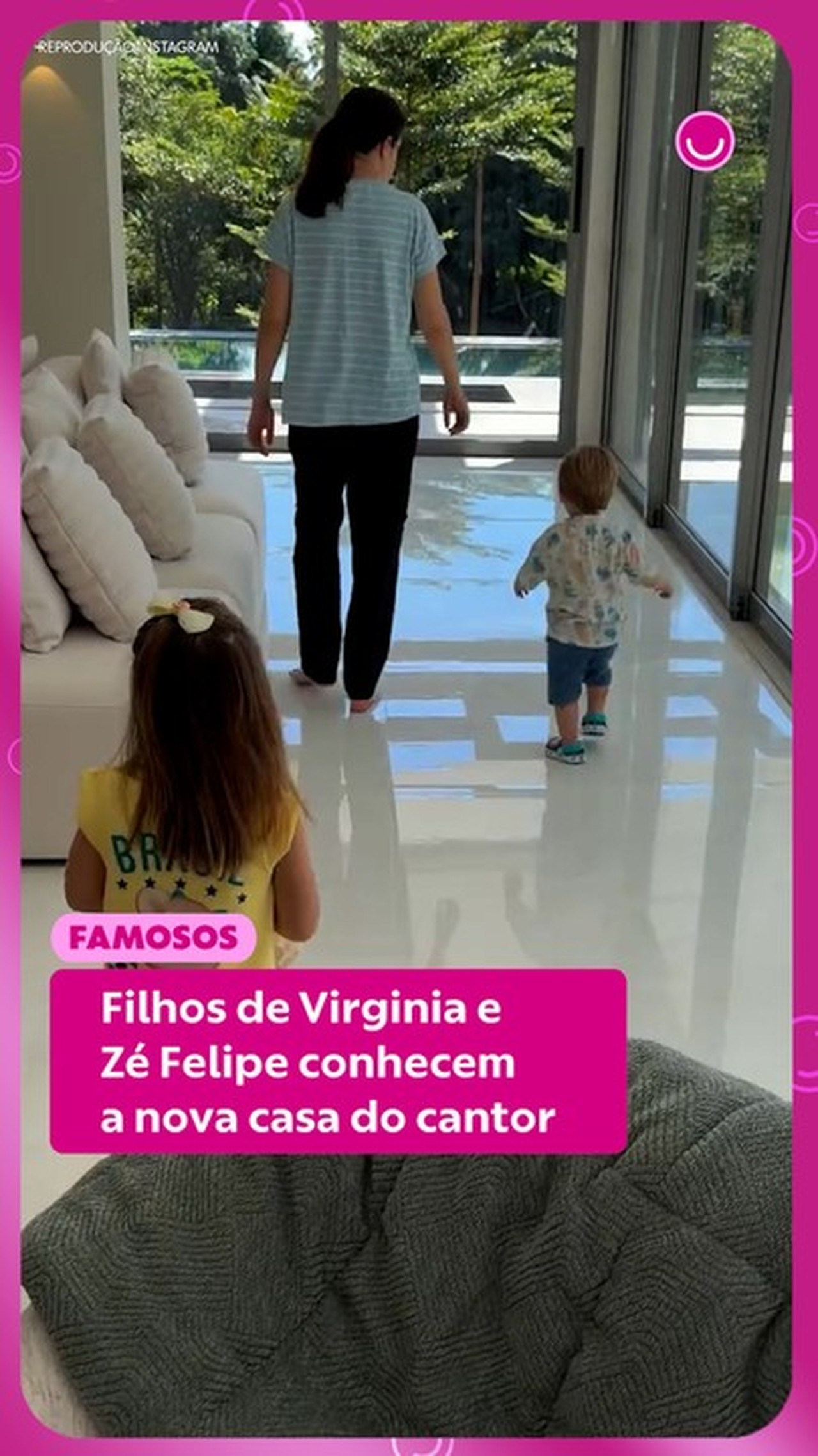 Poliana mostra reação dos netos ao conhecerem nova mansão de Zé Felipe