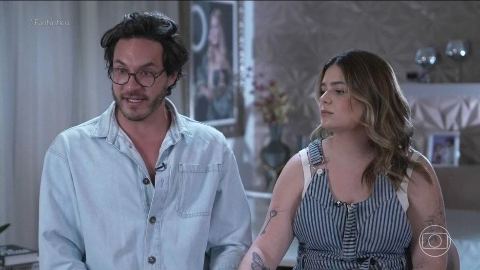 Viih Tube e Eliezer falam ao Fantástico sobre ataques sofridos por sua filha, Lua, de sete meses — Foto: Globo