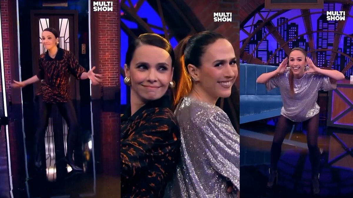 Débora Falabella lembra coreografia de 'Chiquititas' 20 anos depois e dança com Tata Werneck