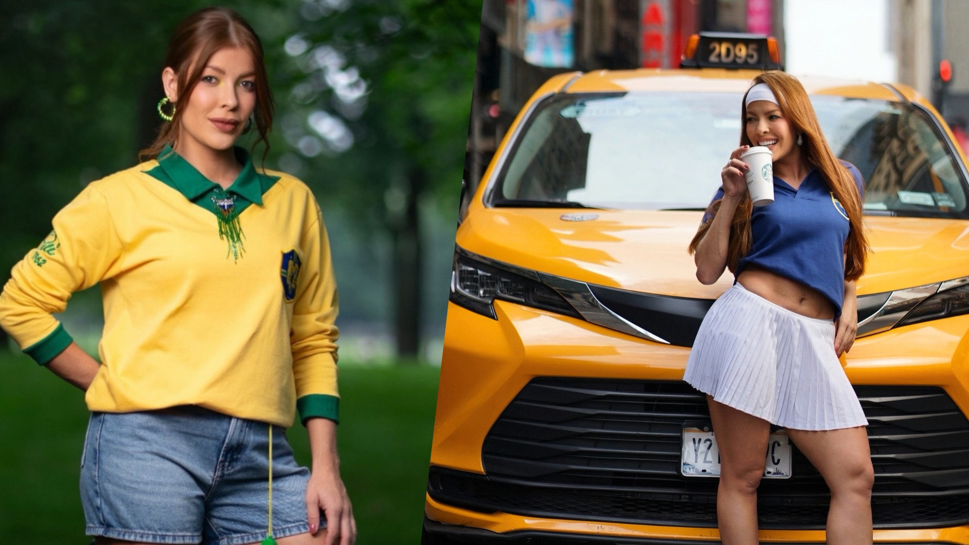 Jaqueline Grohalski exibe looks temáticos para acompanhar o Brasil na Copa do Mundo; confira