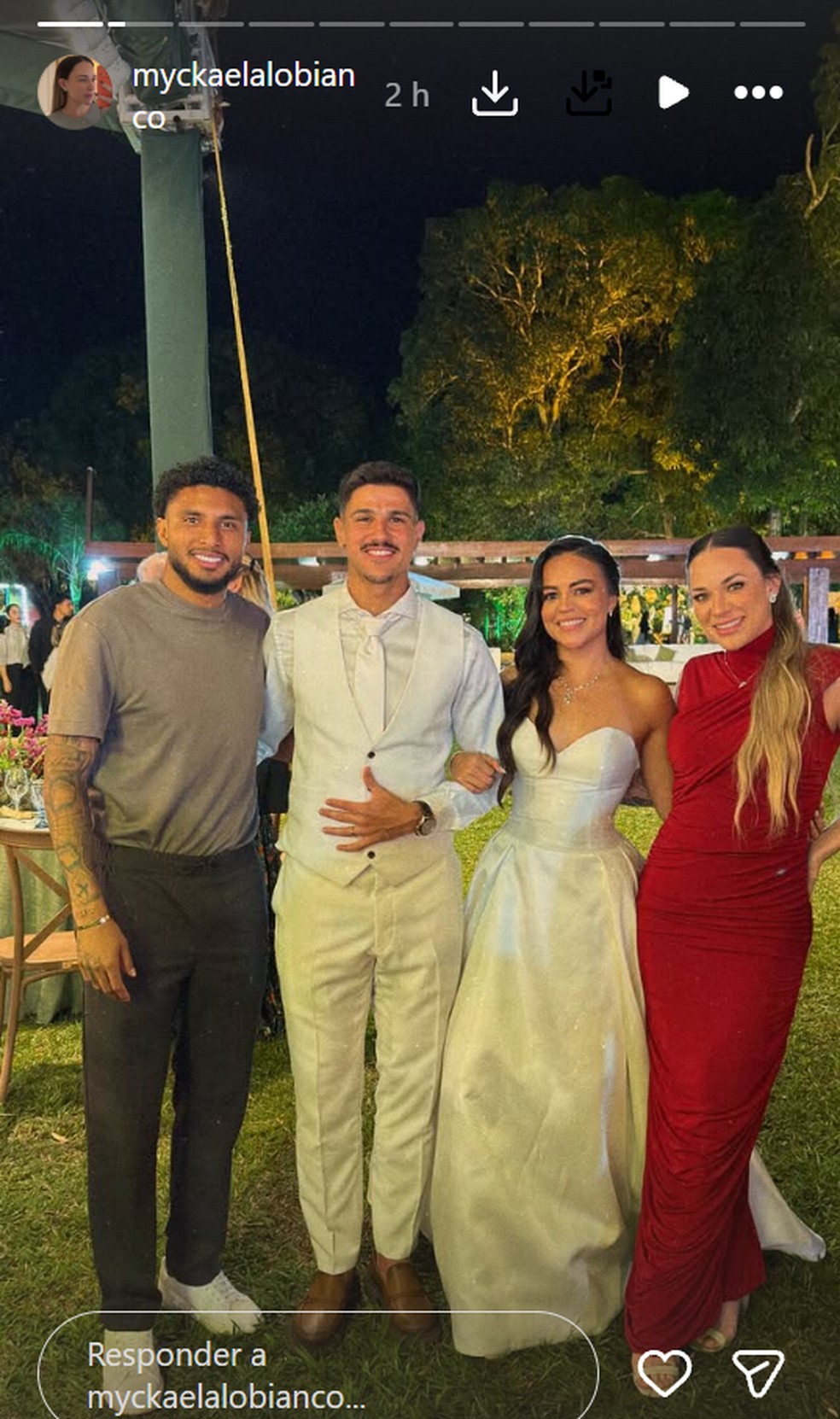 Myckaela Lobianco e Éderson em casamento — Foto: Reprodução/Instagram