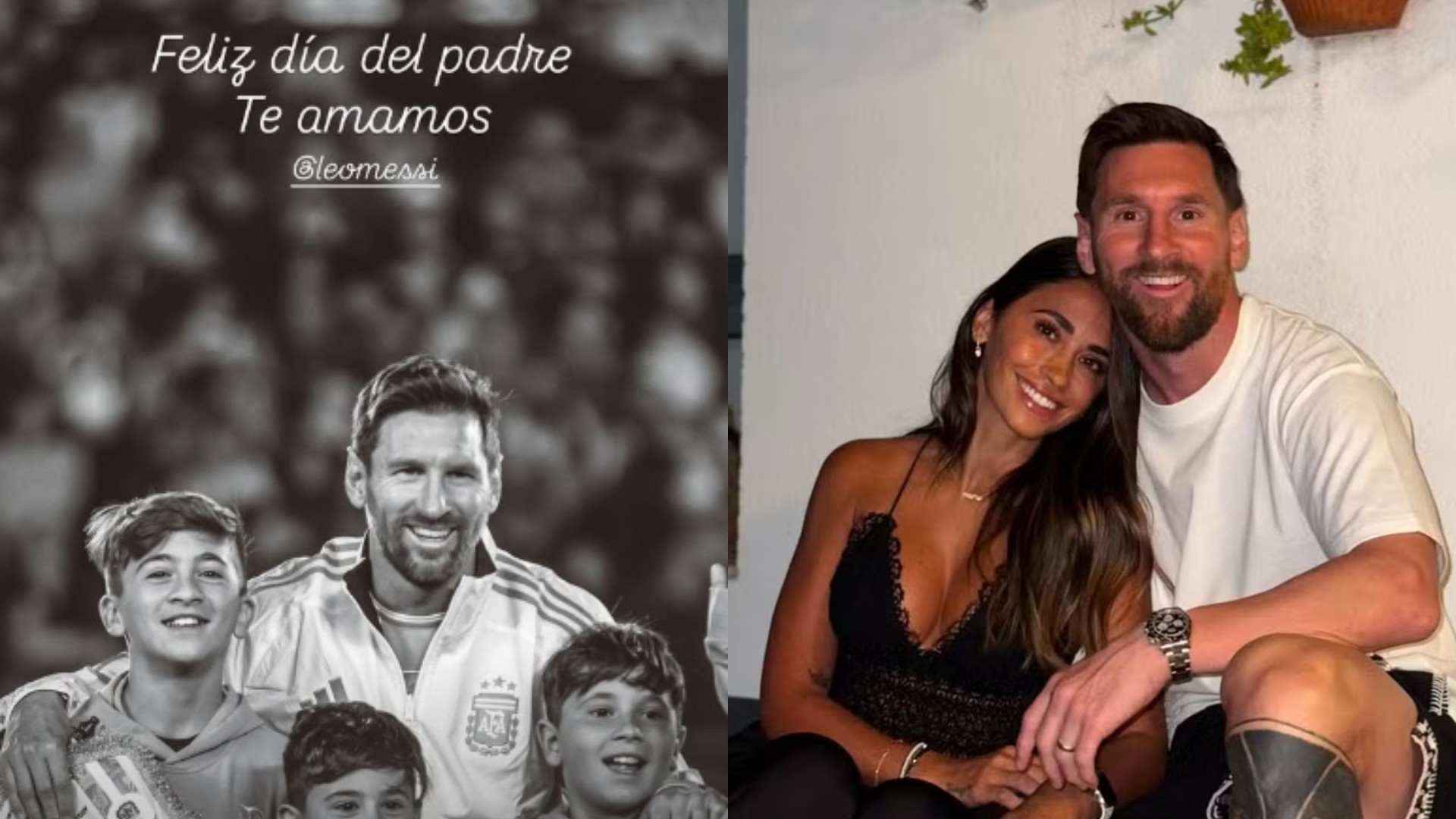 Antonela Roccuzzo, esposa de Messi, presta homenagem ao jogador no Dia dos Pais: 'Te amamos'