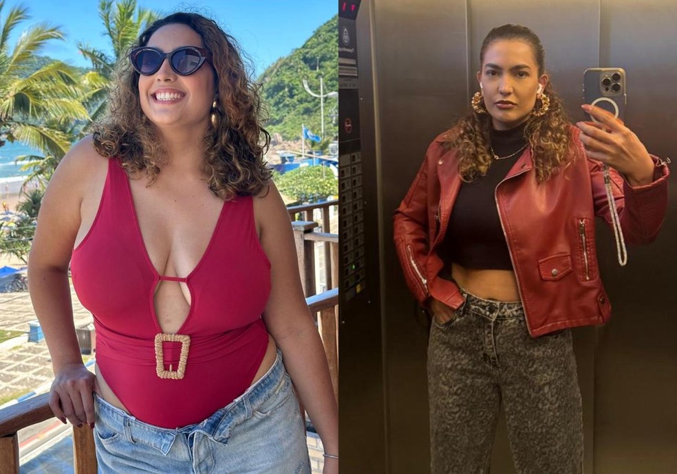 Camila Moura antes e depois — Foto: Acervo pessoal