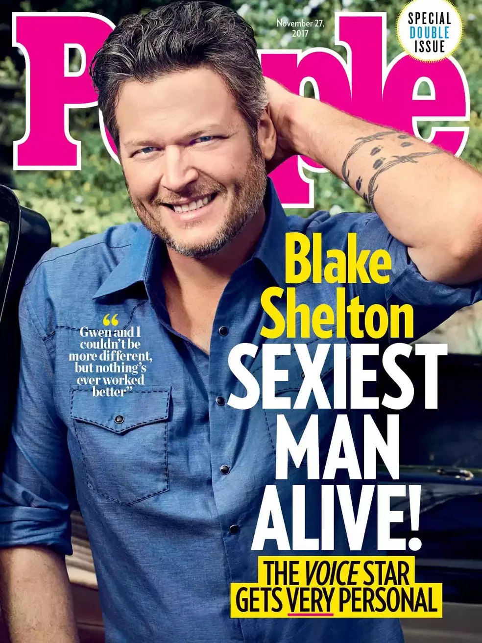 Blake Shelton foi eleito o homem mais sexy de 2019 — Foto: People