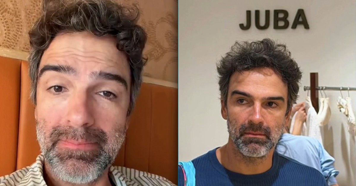 Tadeu Schmidt brinca sobre visual nas férias: 'Nenhum pente na minha mala'