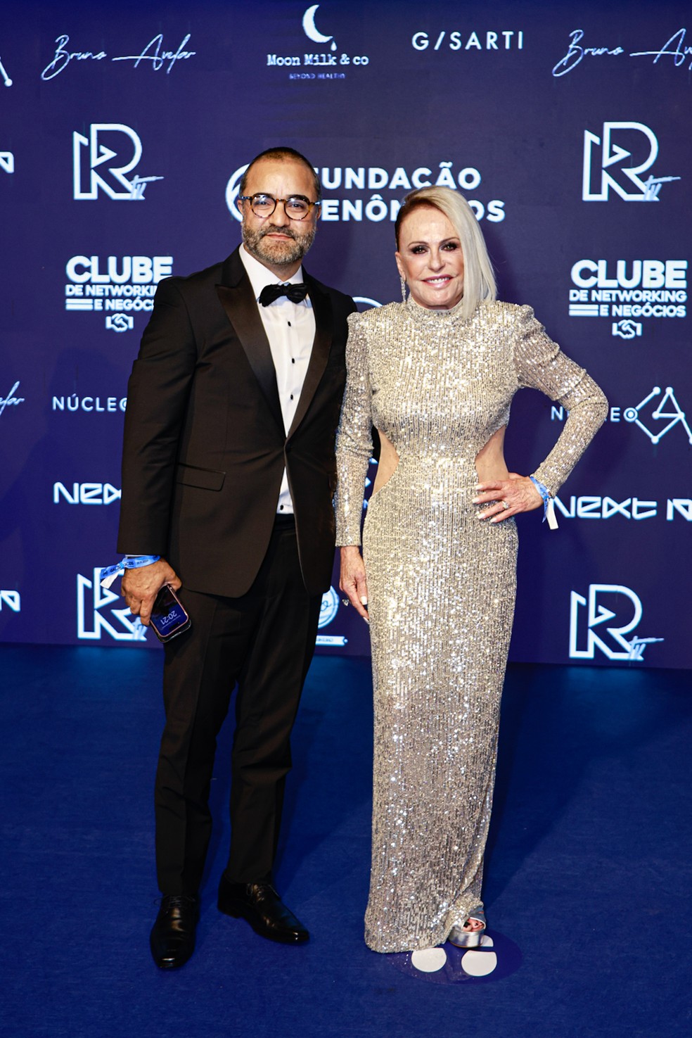 Ana Maria Braga e o namorado, Fábio Arruda — Foto: Van Campos/AgNews