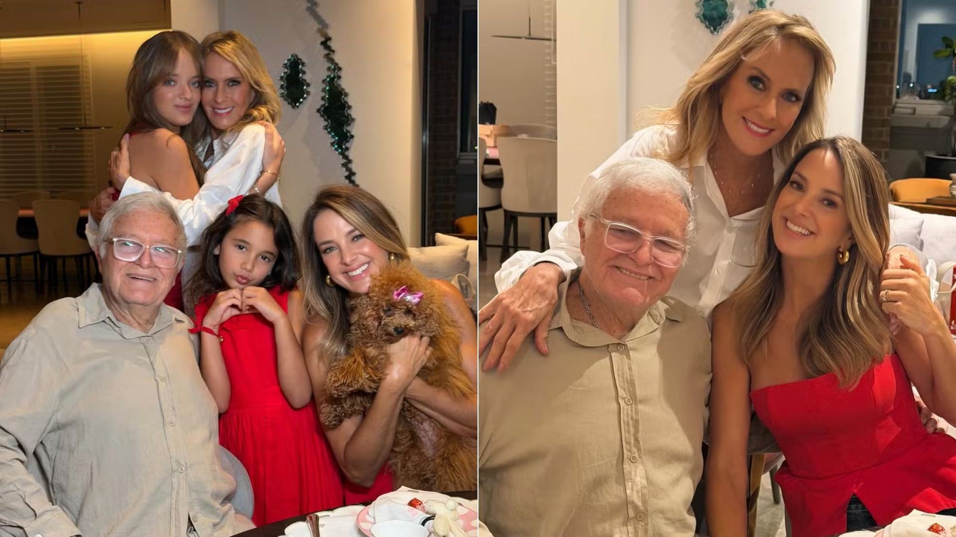 Ticiane Pinheiro publica foto em família e se derrete: 'Coração transbordando'