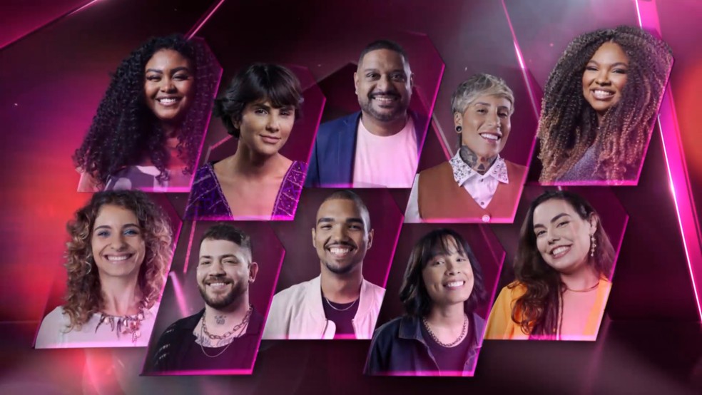 Time IZA e Mumuzinho completo no The Voice Brasil — Foto: Reprodução / TV Globo