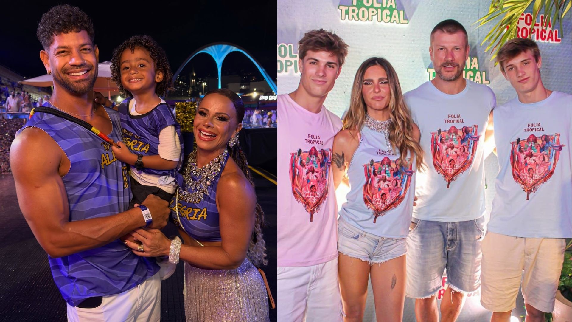 Famosos curtem Desfile das Campeãs com os filhos, na Sapucaí; confira as fotos!