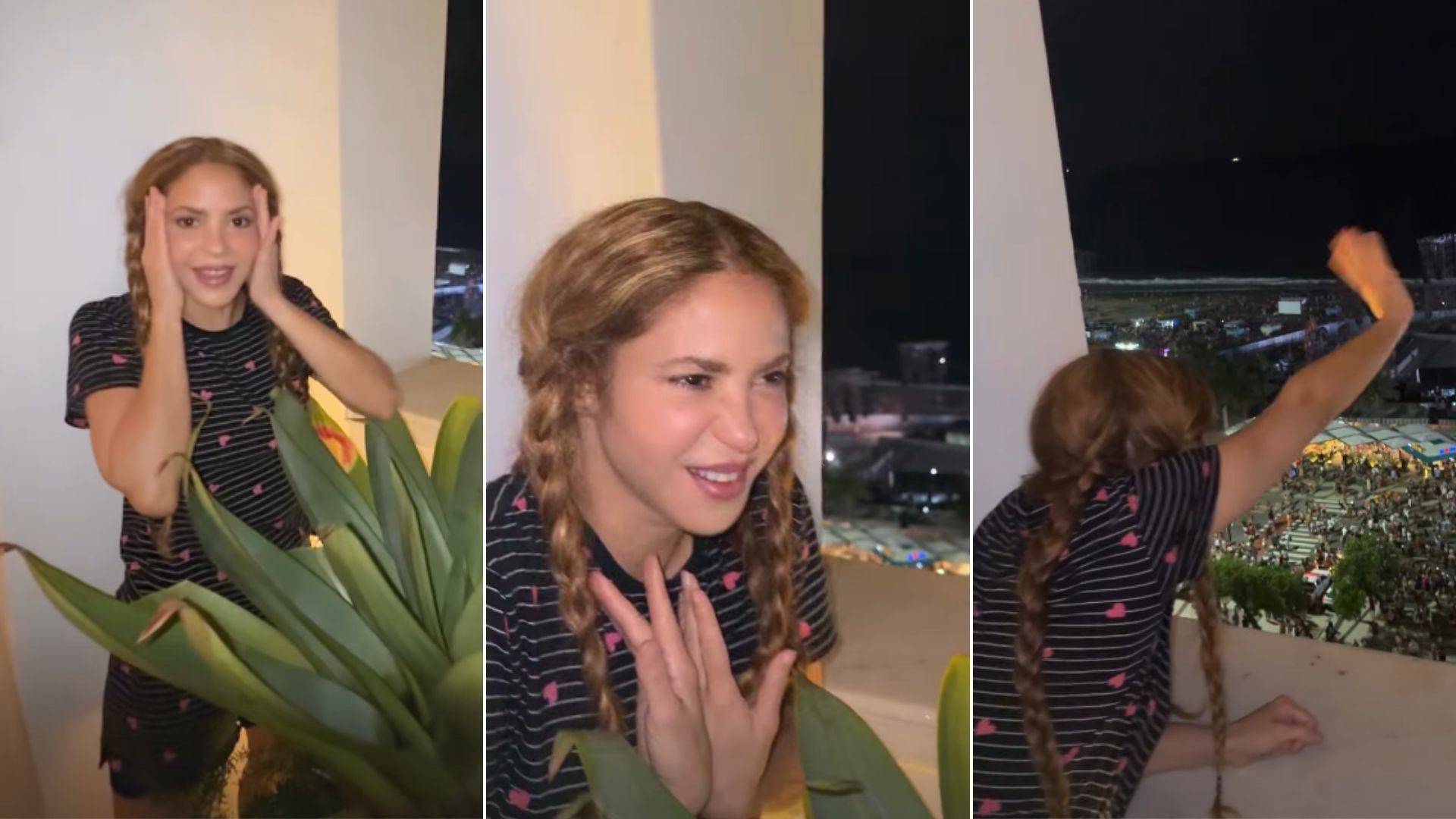 Como Shakira 'espia' a multidão? Cantora aparece de pijama em vídeo e entrega vista do público