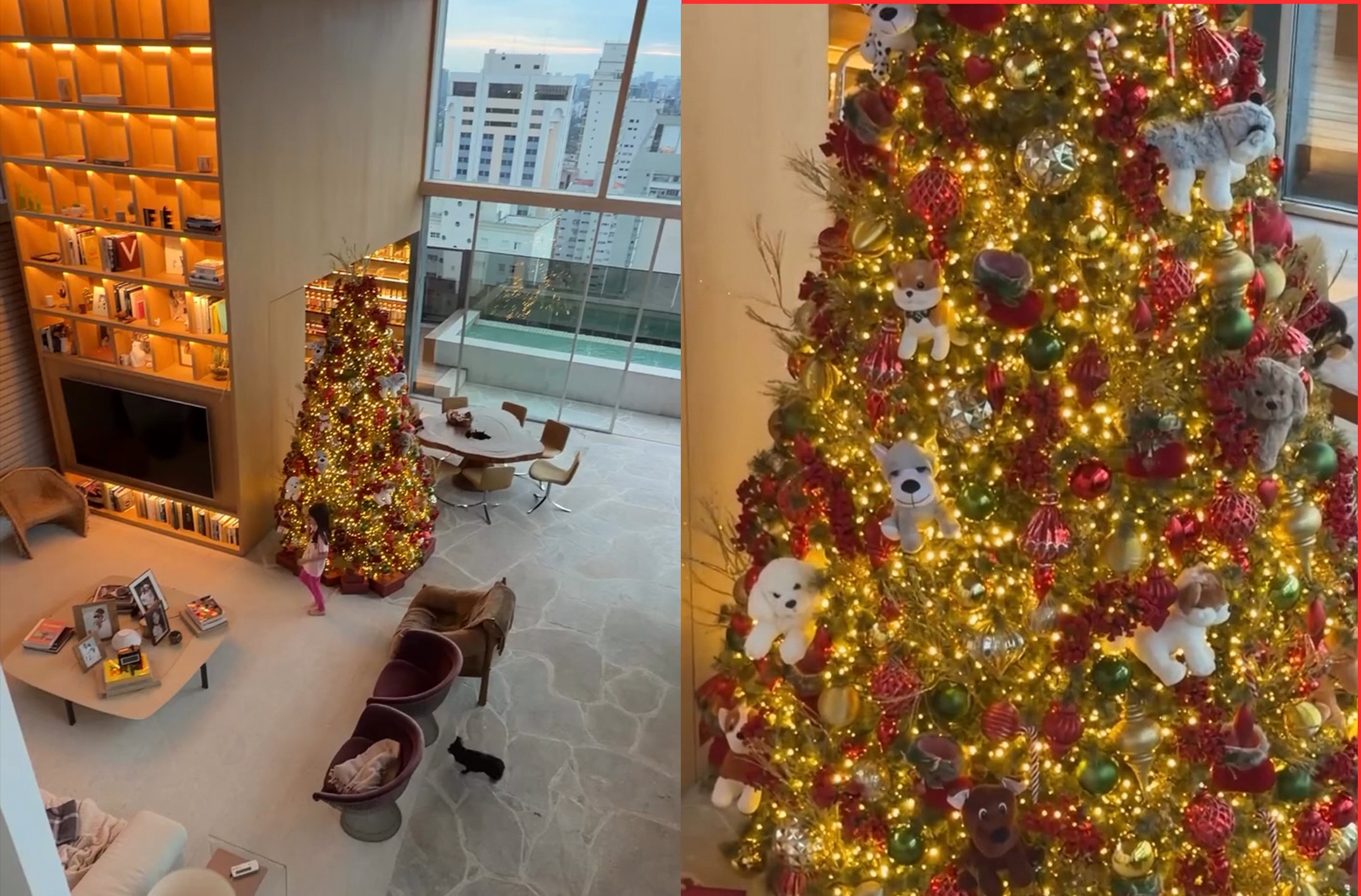 Show de luzes e muito luxo: confira as árvores de Natal dos famosos