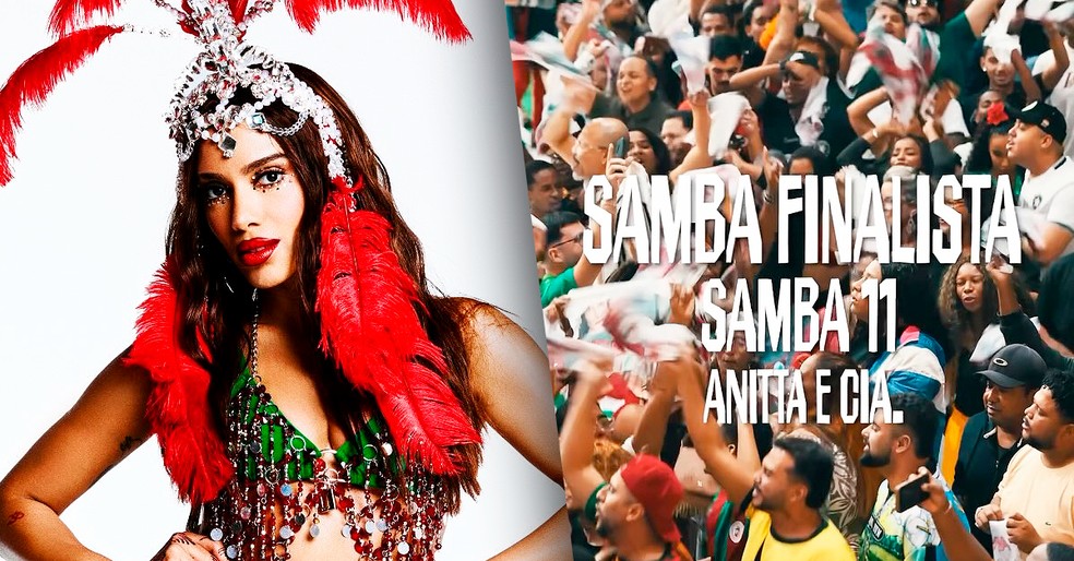 Anitta chega à final da disputa de samba-enredo da Grande Rio — Foto: Reprodução/Instagram