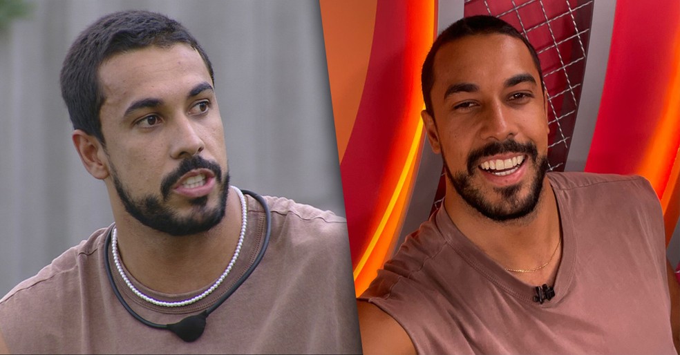 Antes e depois de Maike, do BBB 25 — Foto: Globo / gshow