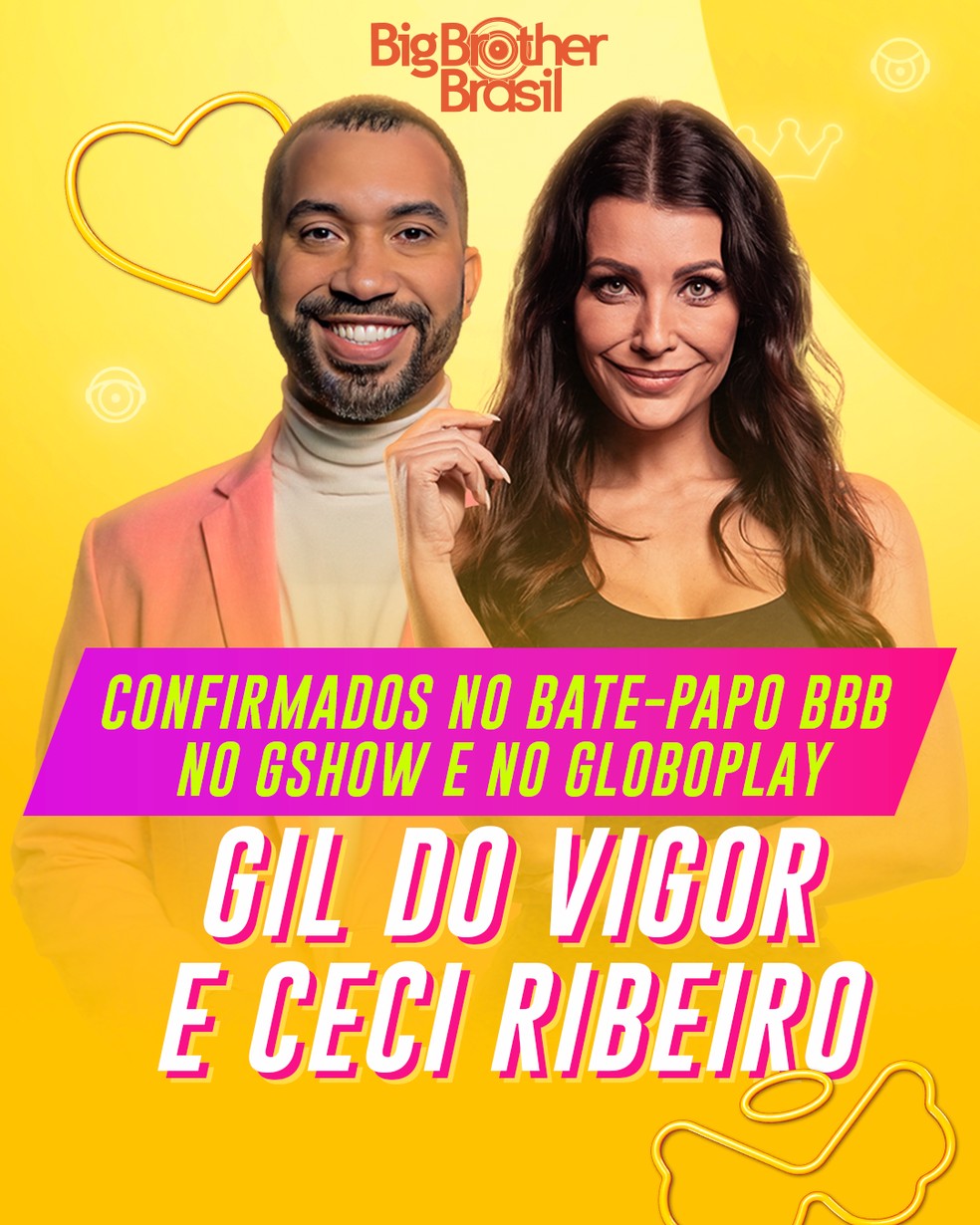 Gil do Vigor e Ceci Ribeiro assumem o Bate-Papo BBB — Foto: Divulgação
