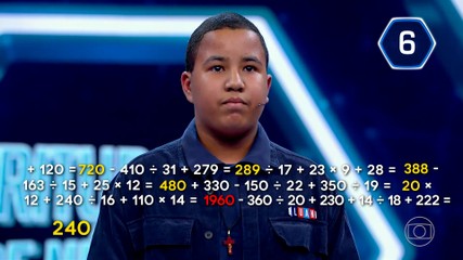 Pequenos Gênios enfrentam o 'Triturador de Números'