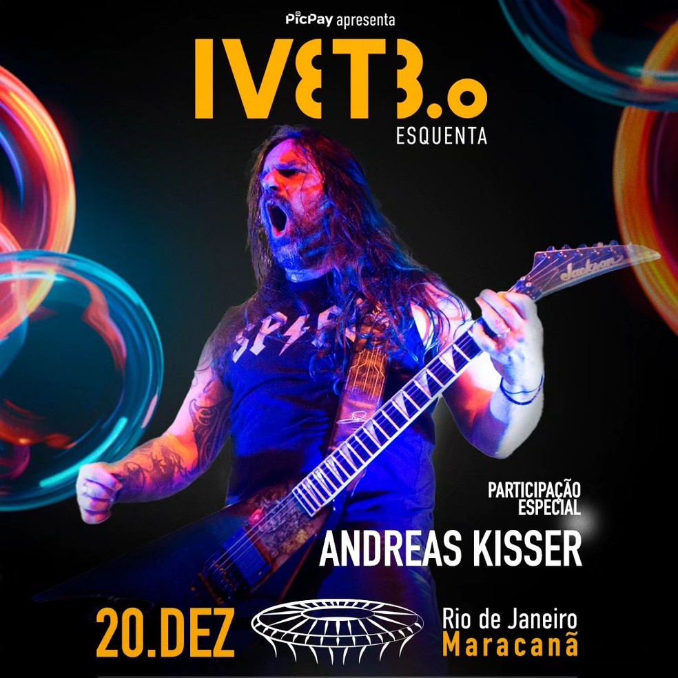 Ivete Sangalo confirma participação de Andreas Kisser em show do Maracanã — Foto: Reprodução/Instagram
