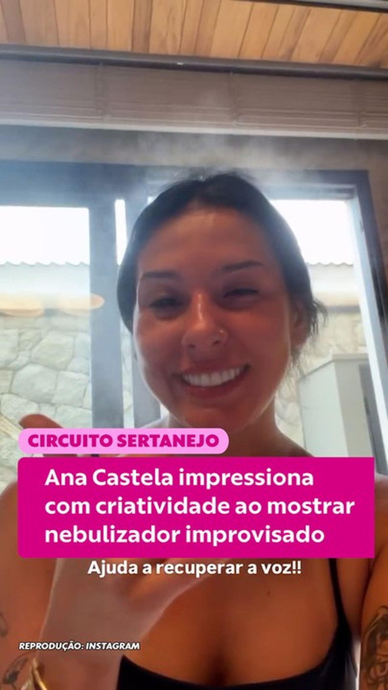 Ana Castela impressiona com criatividade ao mostrar nebulizador improvisado
