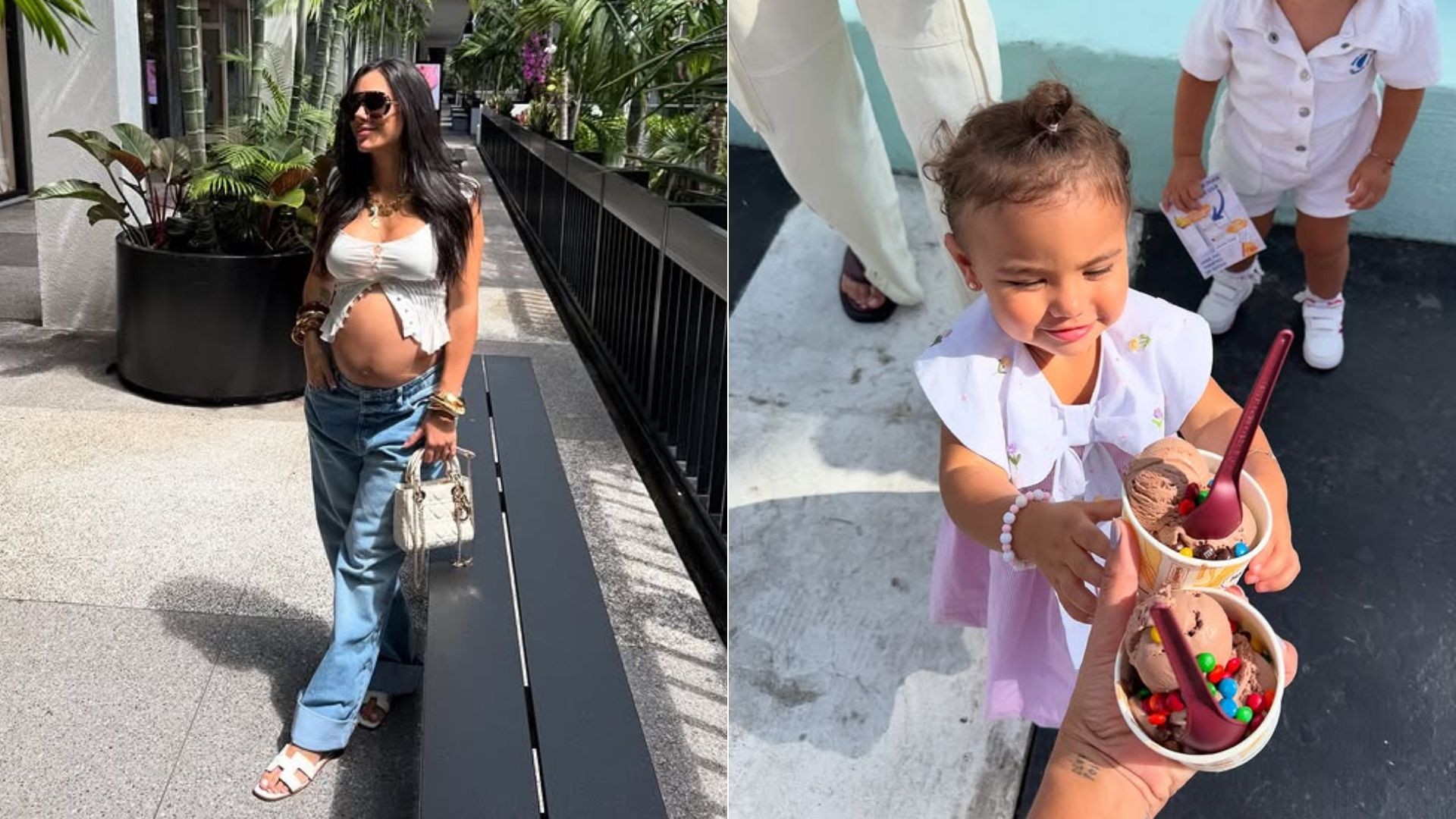 Bruna Biancardi encanta internautas com cliques de Mavie durante viagem aos EUA: 'Mini diva'