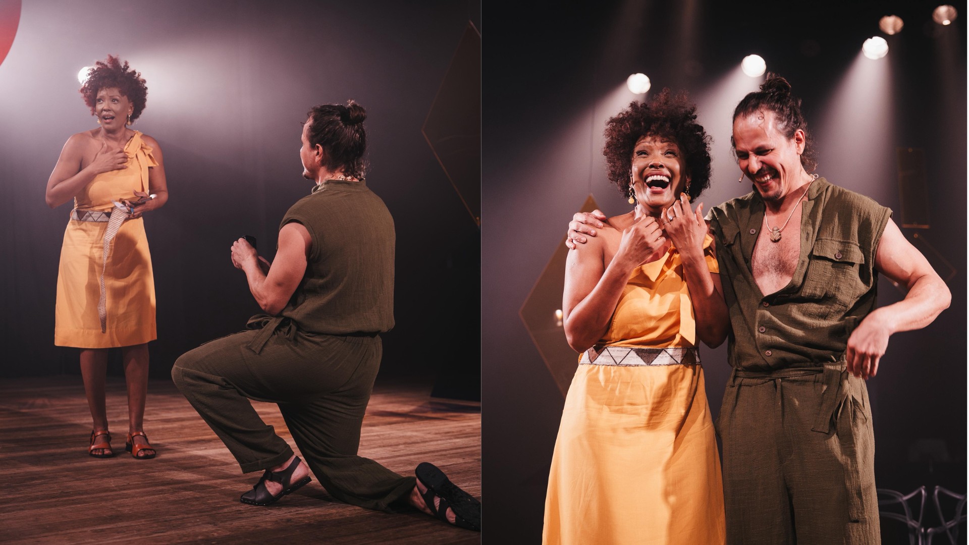 Isabel Fillardis é pedida em casamento após apresentação de peça de teatro