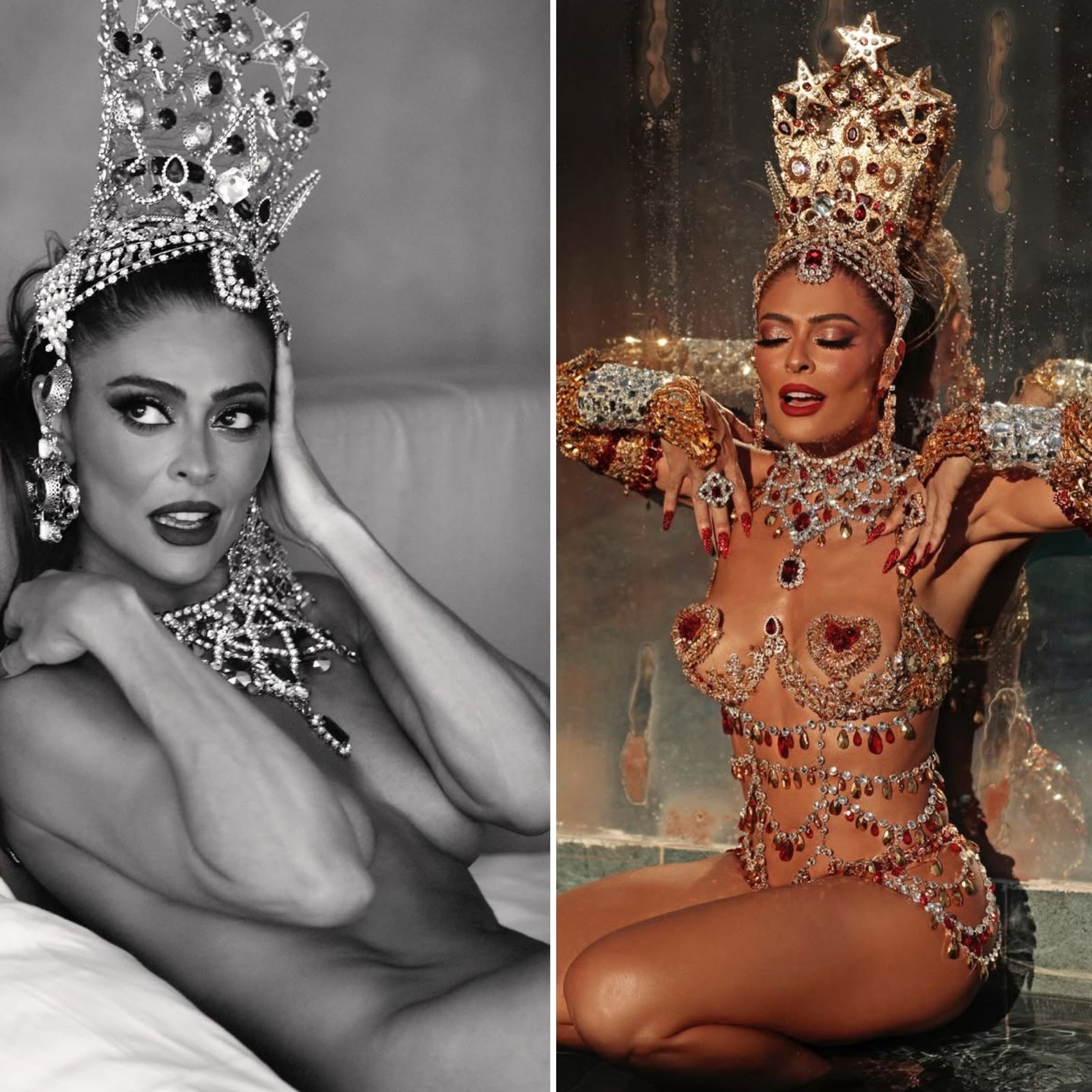 Juliana Paes mostra bastidores de fantasia de meio milhão de reais