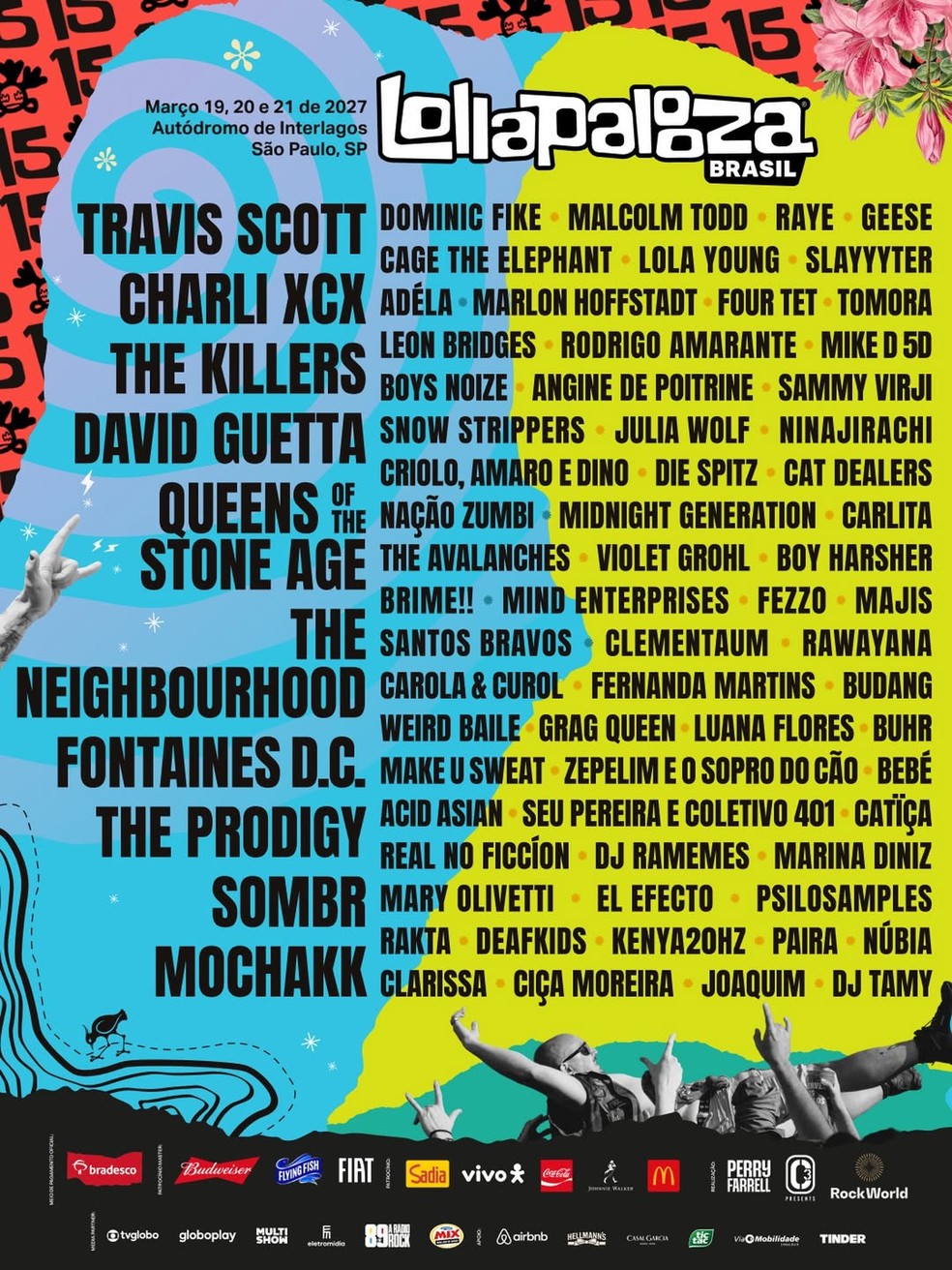 Lolla 2027 line-up — Foto: Reprodução/Instagram