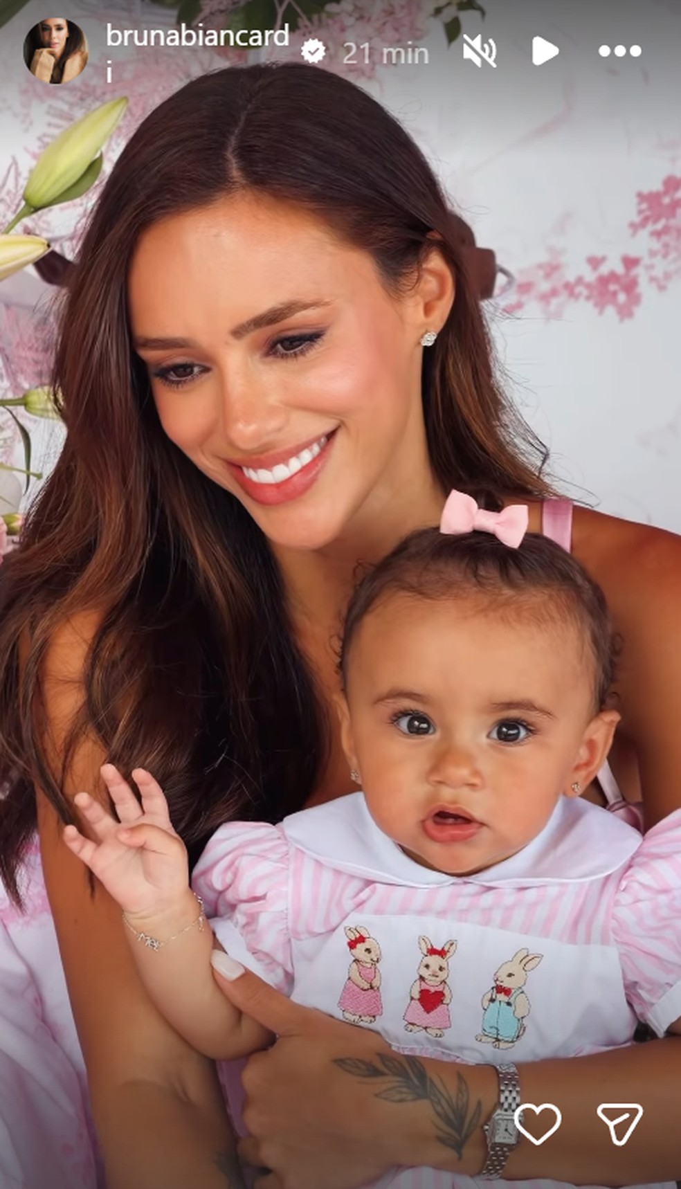 Bruna Biancardi faz festinha com tema de Páscoa para a filha Mavie: 'Algo simples' — Foto: Reprodução/Instagram