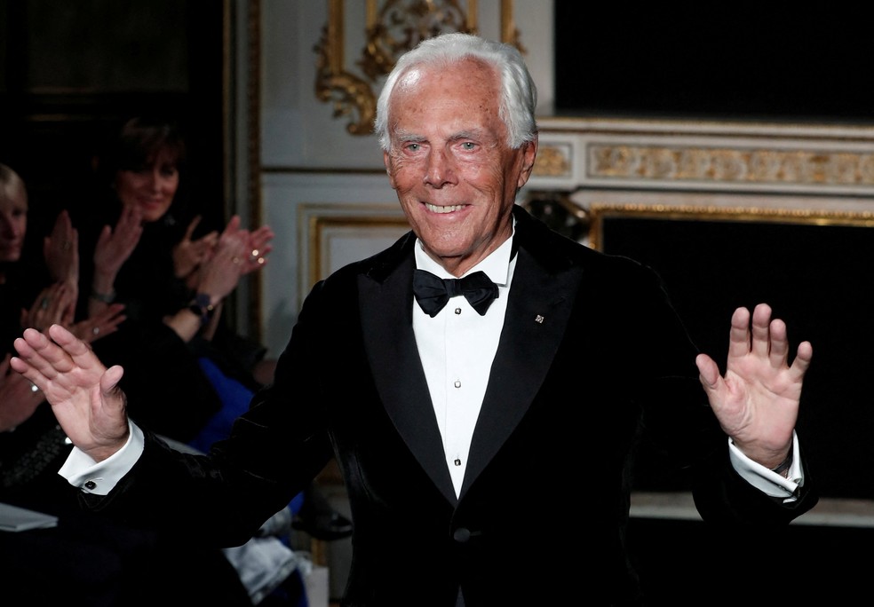 Giorgio Armani morre aos 91 anos — Foto: Reuters
