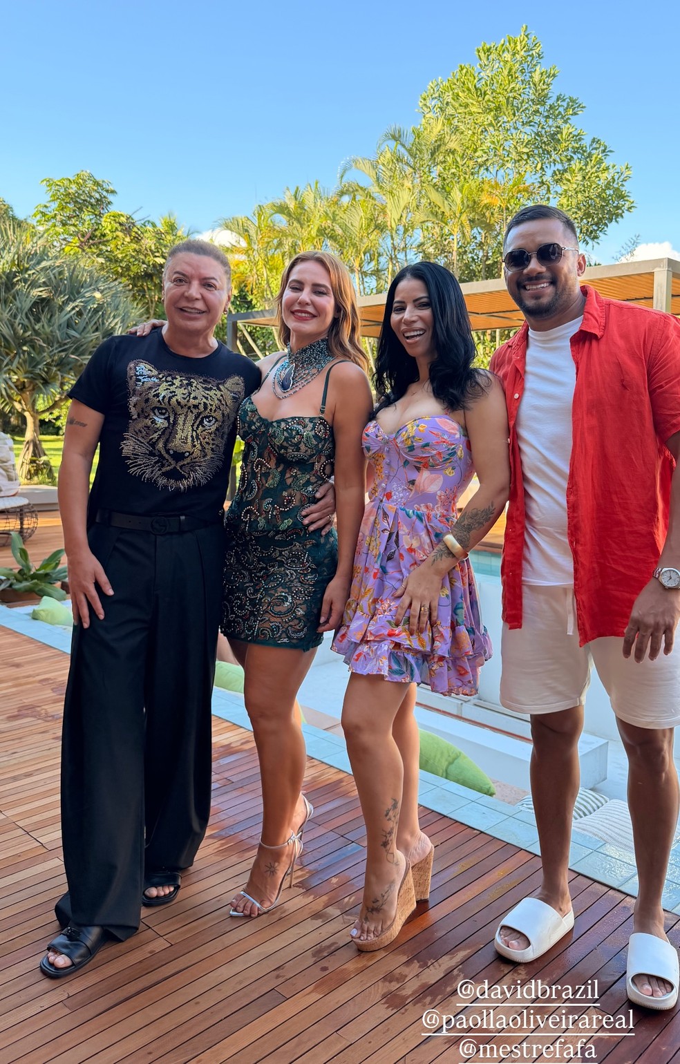 David Brazil, Paolla, Taty Grande Rio e Mestre Fafá — Foto: Reprodução/Redes sociais