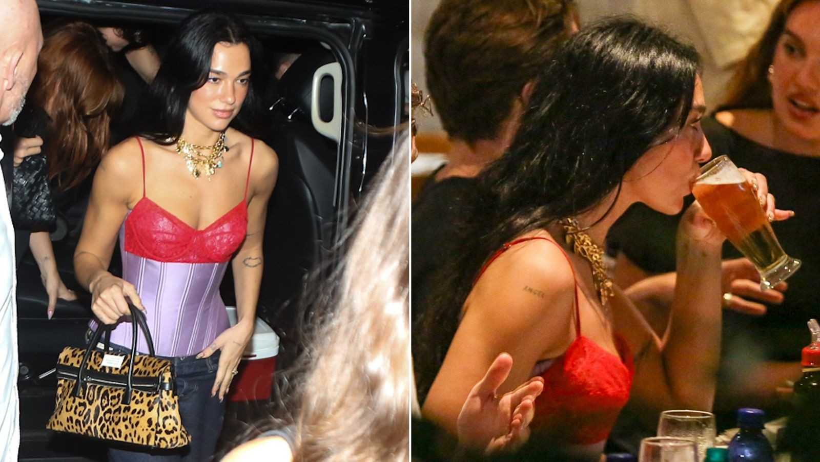 Com bolsa de R$ 23 mil, Dua Lipa toma chope em noite no Rio de Janeiro