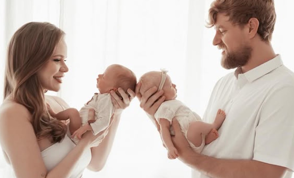 Paulinha Leite com marido e filhos — Foto: Reprodução/ Arquivo pessoal