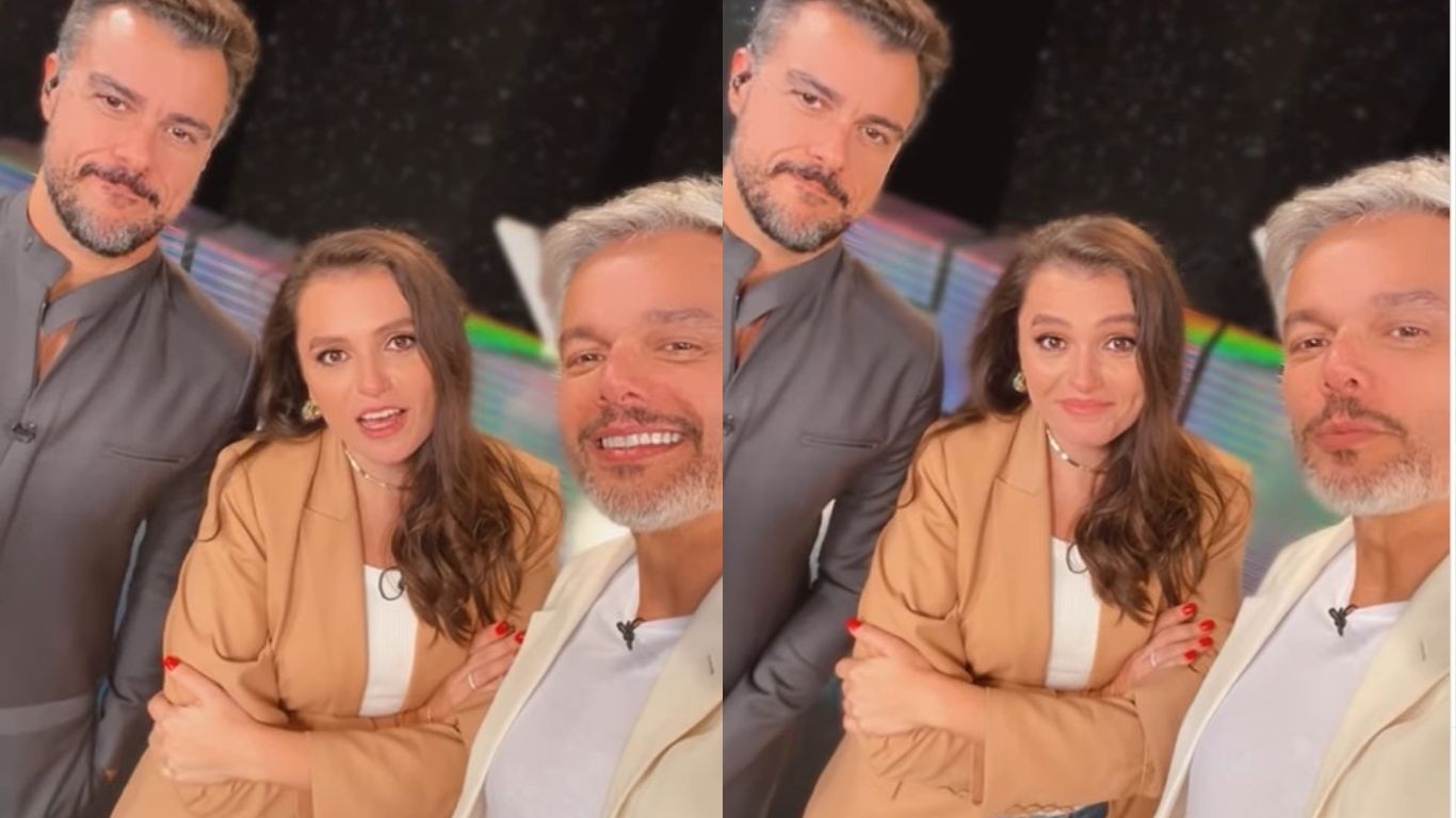 Otaviano Costa mostra reencontro 'com filtro, choro e risos' com Monica Iozzi e Joaquim Lopes no Vídeo Show