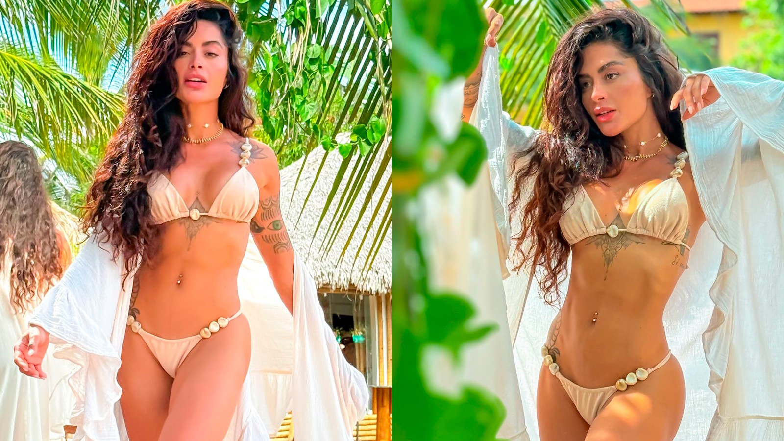 Recém-solteira, Aline Campos abre álbum de viagem nos Lençóis Maranhenses