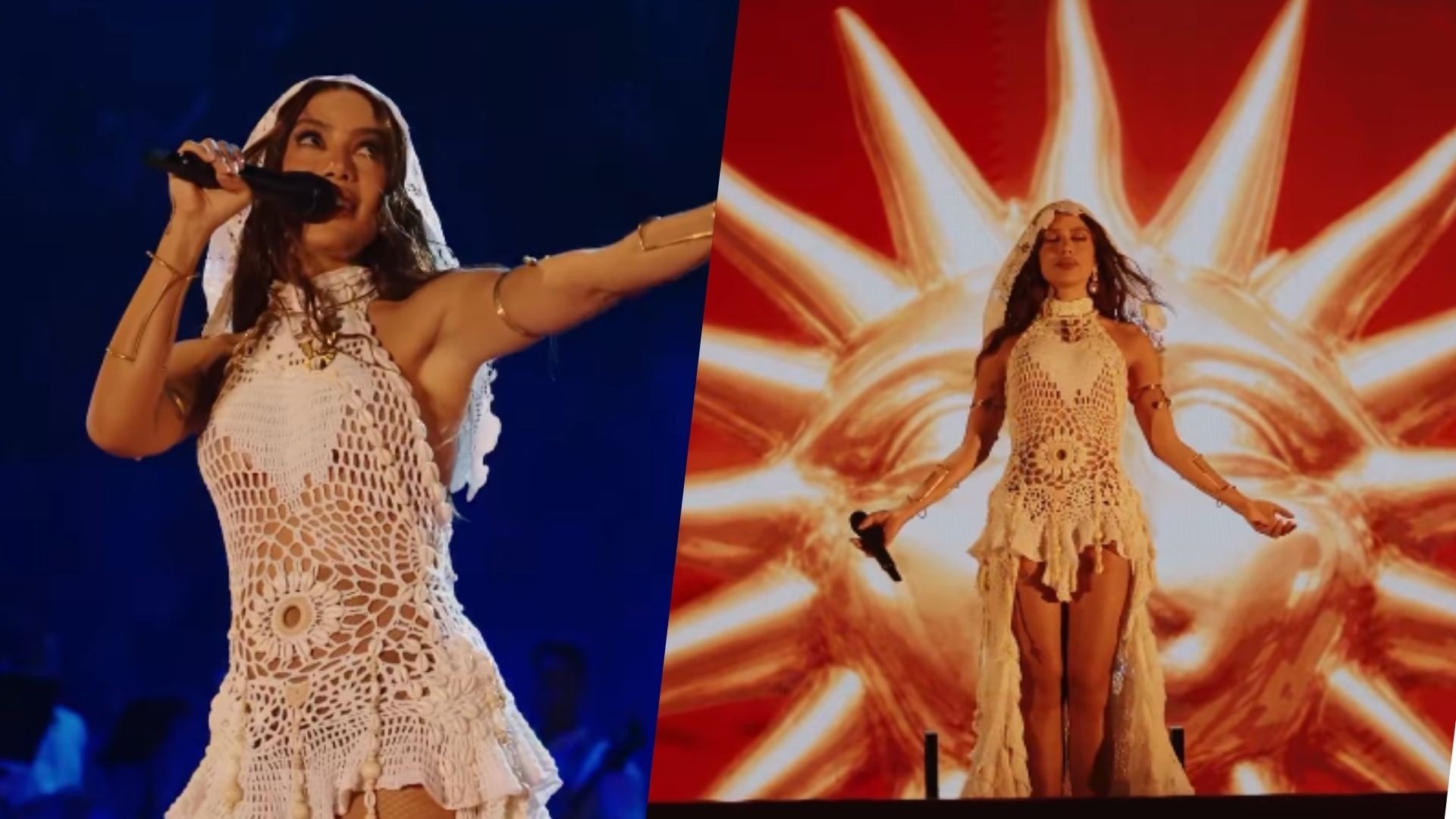 Anitta durante show da turnê Equilibrivm em Salvador
