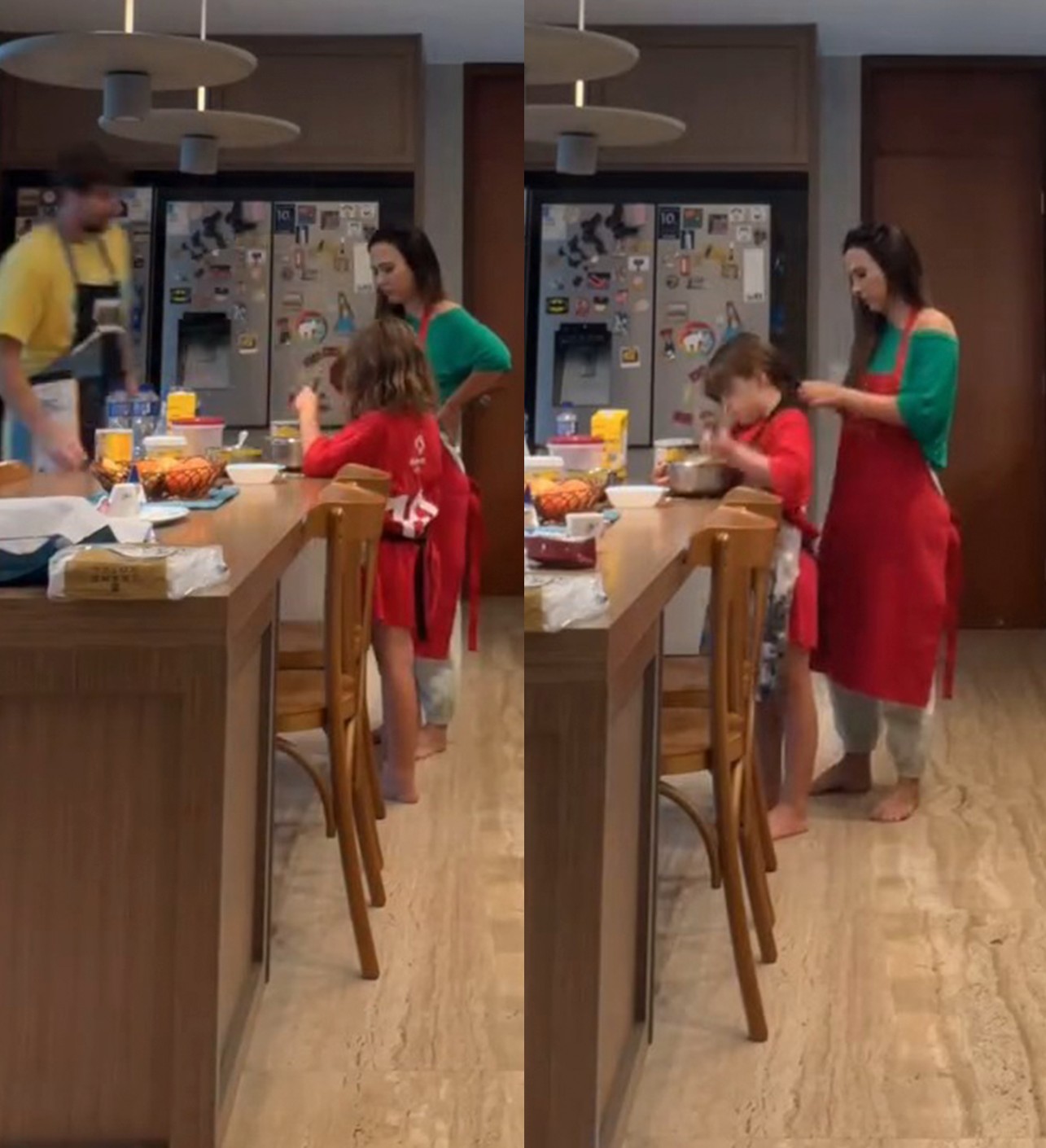 Tatá Werneck mostra momento em família, e internautas reparam na altura da filha: 'Quase ultrapassando a mãe'