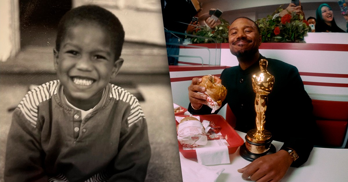 Michael B. Jordan mostra bastidores da ida à lanchonete após ganhar Oscar: 'Uma criança, um sonho e um hambúrguer'