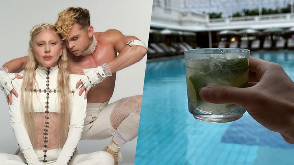 Dançarino de Lady Gaga curte dia em piscina de hotel em Copacabana