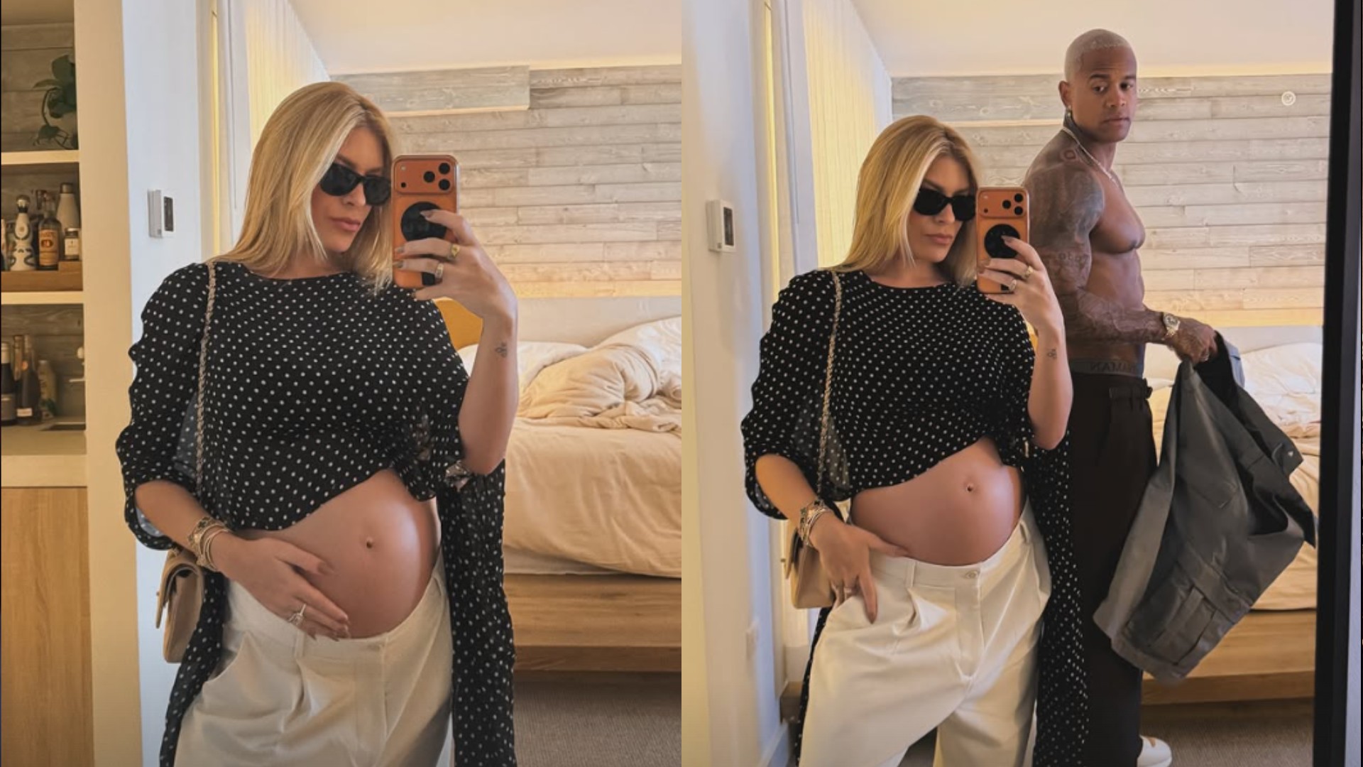 Lore Improta mostra a barriguinha de grávida ao lado de Léo Santana