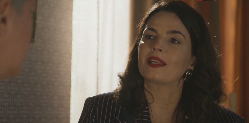 Marta exige que Diógenes reconheça Ritinha como filha — Foto: Reprodução/TV Globo