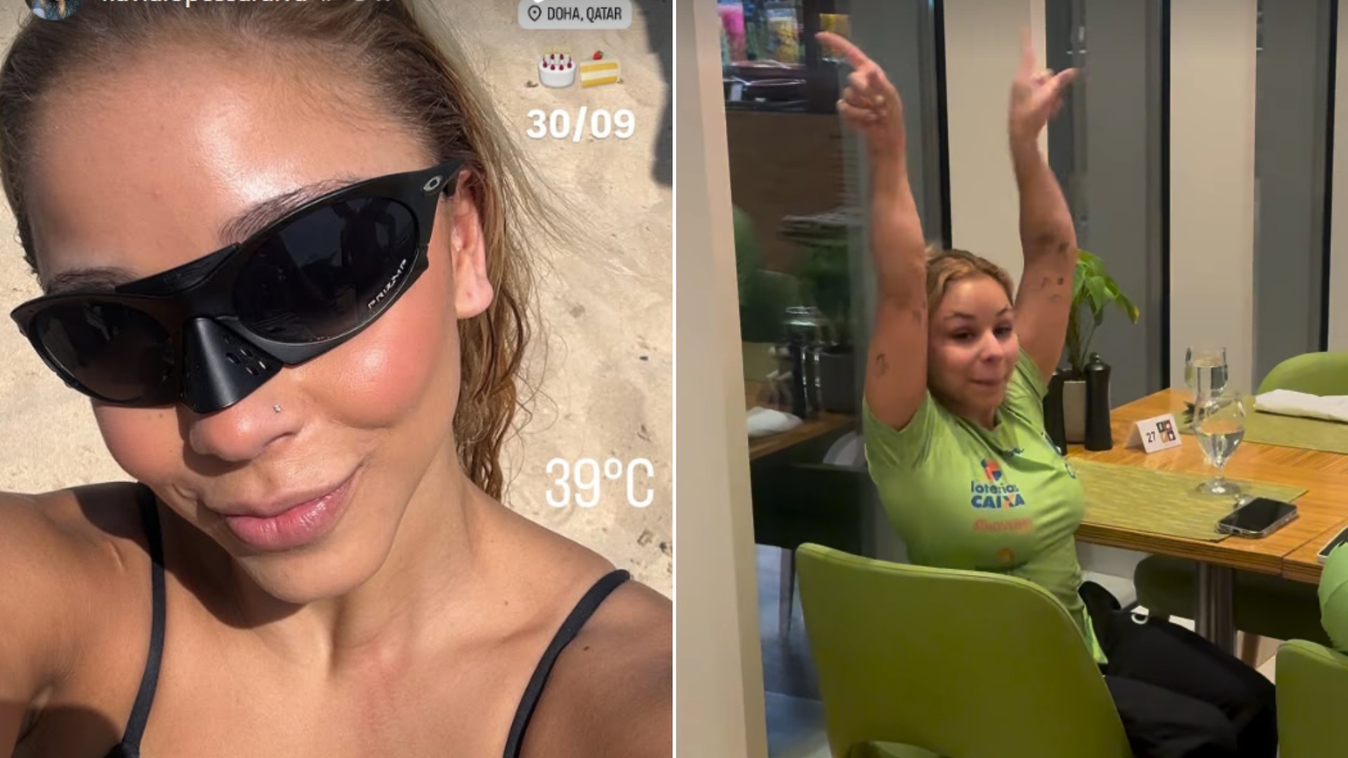 De 'óculos do Travis Scott', Flavia Saraiva celebra aniversário em praia no Catar